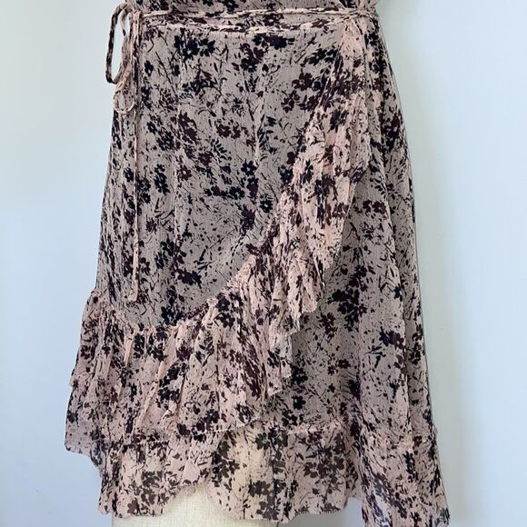 All Saints Dress “Priya Petal” Wrap Ruffle Floral Sz Medium Nwot - Picture 4 of 8